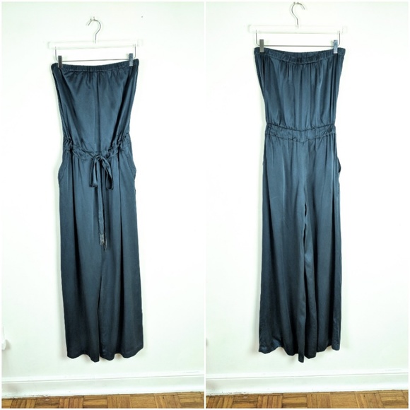 Rebecca Taylor Pants - Rebecca Taylor 100% Silk Jumpsuit Steel Blue 10